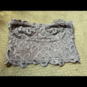 NWOT Free People Lace Bralette - Grey Lilac sz Medium